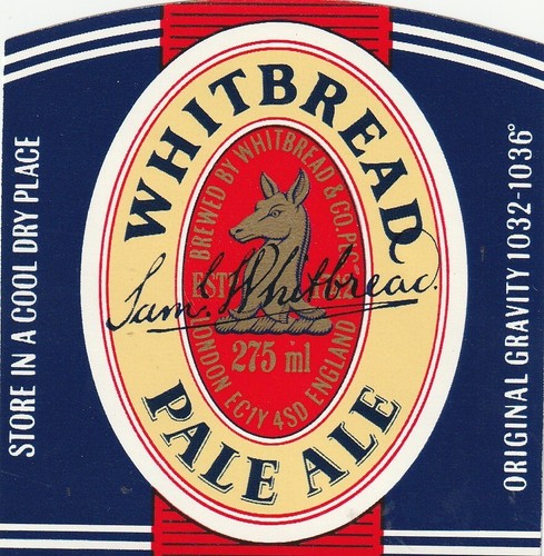 Beer bottle label whitbread - label,