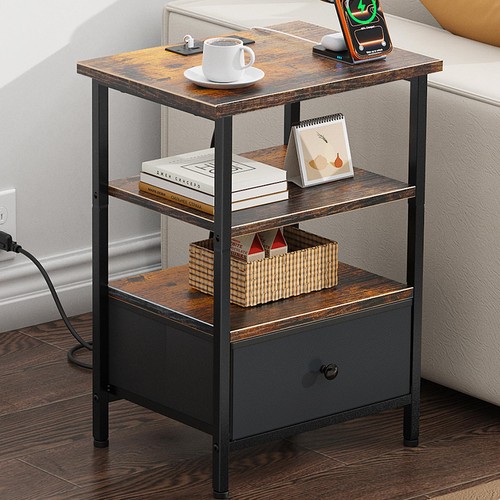 Side table with charging - table,