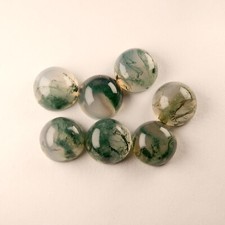 Green Moss Agate cabochons |