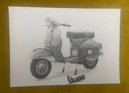 Vespa rally 200 - vespa, ink