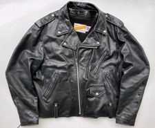 Schott Perfecto 115 Motorcycle Leather Jacket Black Size 50