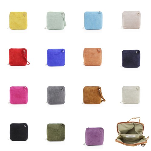 Real suede leather crossbody - suede,