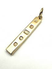 9ct Gold Ingot Pendant Solid Yellow Gold Ingot Bar Pendant Great Gift Investment
