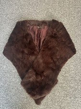 Vintage Real Fur Stole Wrap