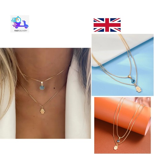 Layered necklace gold chain - necklace,