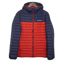 Men Berghaus Hydroloft Jacket Red Full Zip Breathable Lightweight Size M VAP272