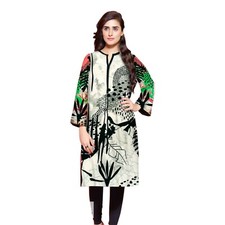 Ladies Indian Kurti Pakistani Kurta Cotton Digital Print Tunic Top Dress Kameez