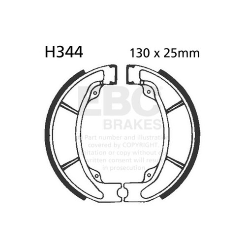 Ebc rear single brake - rear, hooks