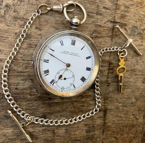 Antique 925 silver pocket - silver,