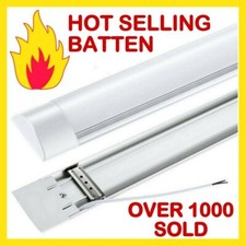 LED Batten Slimline Tube Light 2FT 3FT 4FT 5FT 6FT Wall/Ceiling 6000k Bright Sli