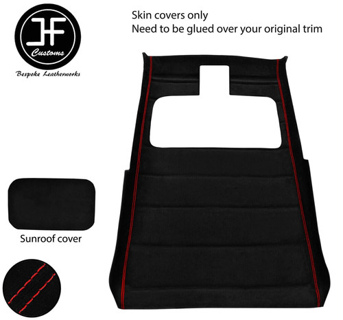 Red stitch sun roof headlining - stitch,