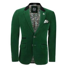 Mens Soft Velvet Blazer Slim
