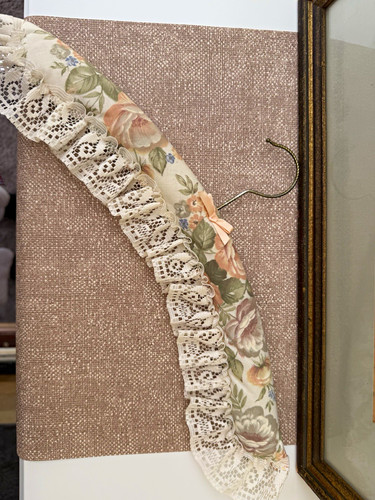 Floral padded clothes hanger - floral,