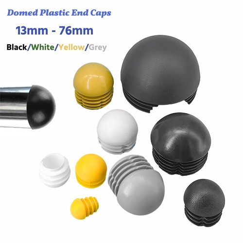 Domed round plastic end caps - domed,