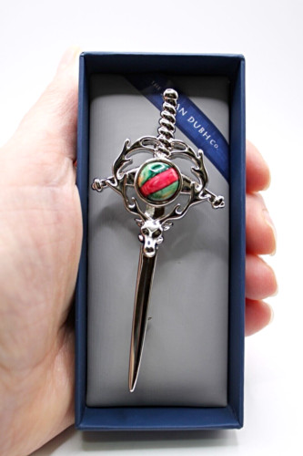 Kilt pin brooch stags - kilt, head