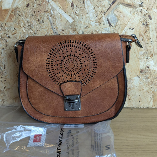 Brown faux leather - faux,