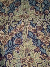 Rare Liberty Aubrey Forest Cotton Fabric 2x1.1m Vittoria Blue Green Art Nouveau