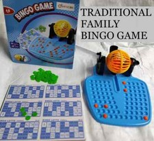 Blue Family Bingo Game Includes Machine, Cards & Bingo Balls