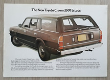 Toyota Crown 2600 Estate Leaflet / Brochure 1975