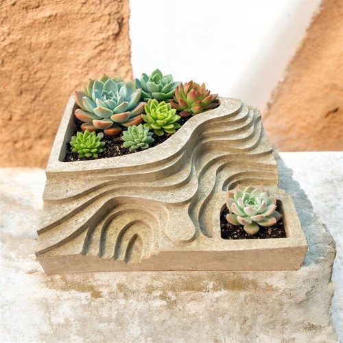 Terraced field style concrete - field,