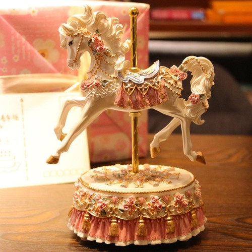 Music box carousel horse - music,