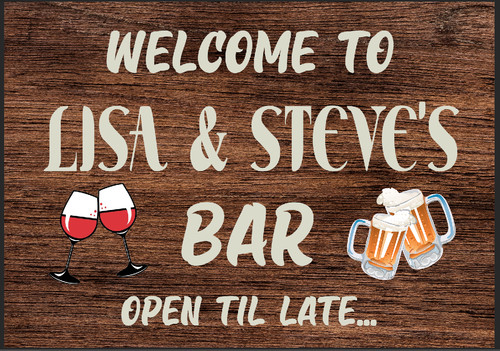 Personalised bar sign pub man - bar,