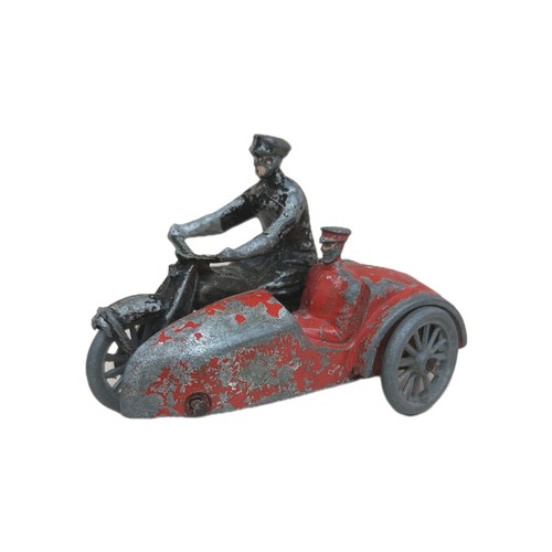 Vintage metal ww2 motorcycle - metal,