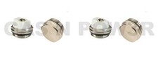 x2 Air Bleeder & Blank Cap Set Manual Radiator AIR Vent Bleed Plug Valve Kit 1/2