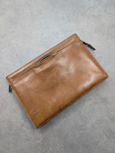 Vintage 1970s leather document - vintage,