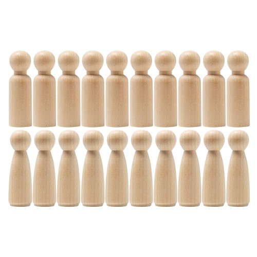 Sixfolo large wooden peg doll - wooden,