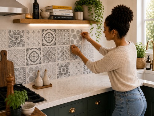 Tile stickers mosaic transfers - stickers,