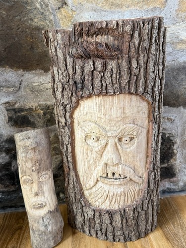 Handcrafted wooden tree log - wooden,