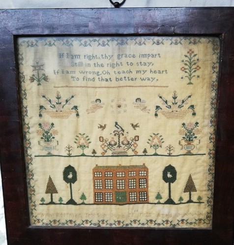 Antique framed sampler 1826 - antique,