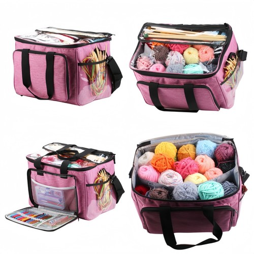 Knitting tote bag wool - tote,