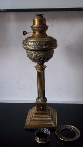 Brass oil lamp corinthian - lamp,