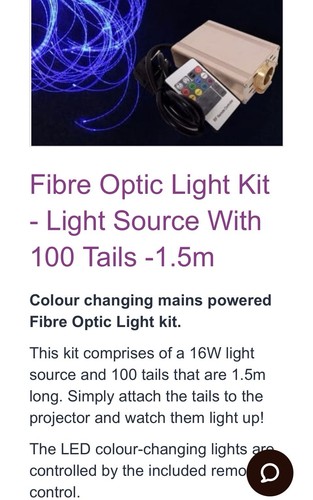 Sensory light fibre optic - light, w
