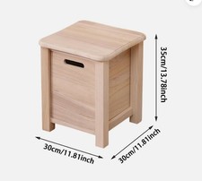 Wooden Step Stool with Storage