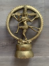 VINTAGE BRASS DANCING SHIVA STATUE NATARAJA HINDU GOD