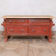 VINTAGE RED KITCHEN ISLAND