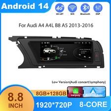 Audi A4 B8 S4 A5 Autoradio8.8'' 2013-2016 HIgh Android 14 Bluetooth 8 Core 128GB