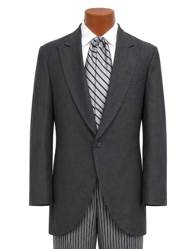 Men grey cutaway morning - men's,