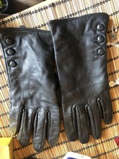 Vintage Black Leather Gloves