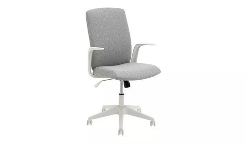 Grey fabric office chair - office,