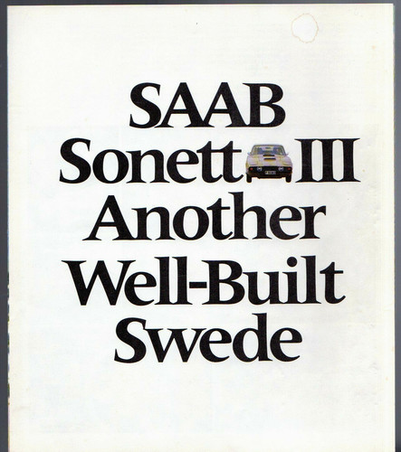 Saab sonett iii - saab,