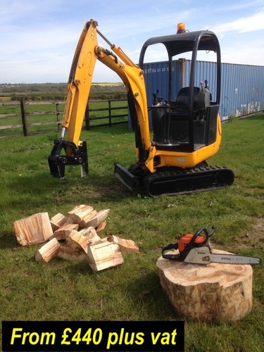 Mini digger log splitters - log,