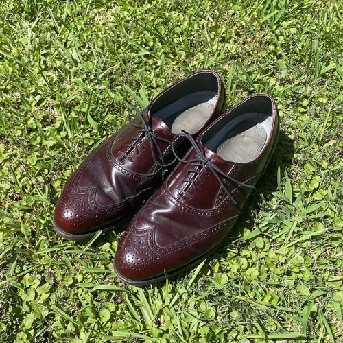 Burgundy wingtip oxfords - wingtip, by