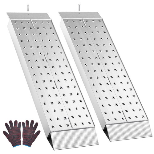 Aluminum trailer ramps 2pc - aluminum,