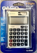 Casio SL-300SV Wallet Size Solar Calculator Brand New Sealed Original Package