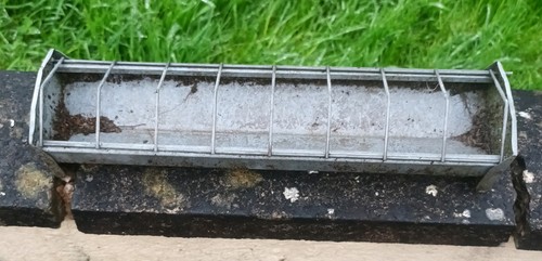 Galvanised metal chick feeder - chick,