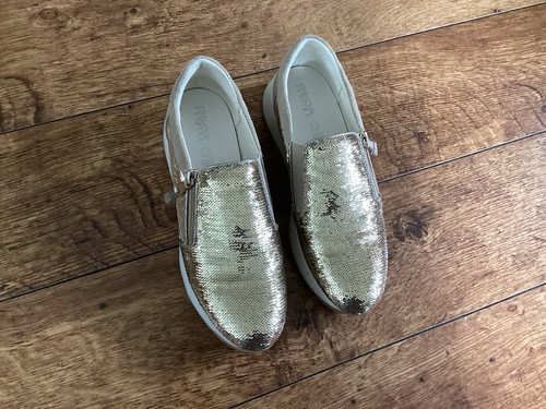 Geox gold sequin trainers - sequin,